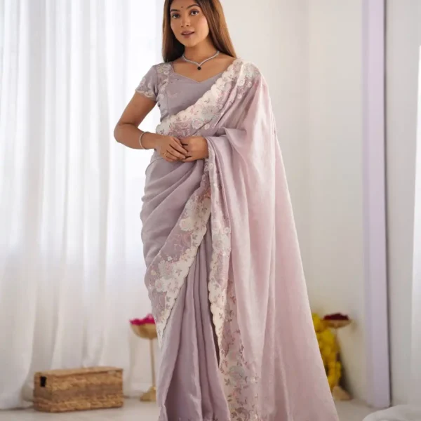 Pine Green Premium Fancy Fabric Designer Wedding Party Saree